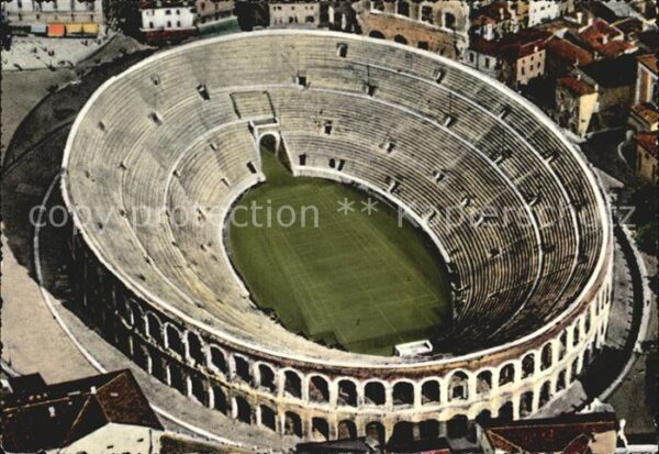 Stadion Verona Arena Fliegeraufnahme