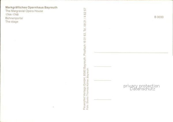 Oper Markgräfliches Opernhaus Bayreuth Bühne – Bild 2