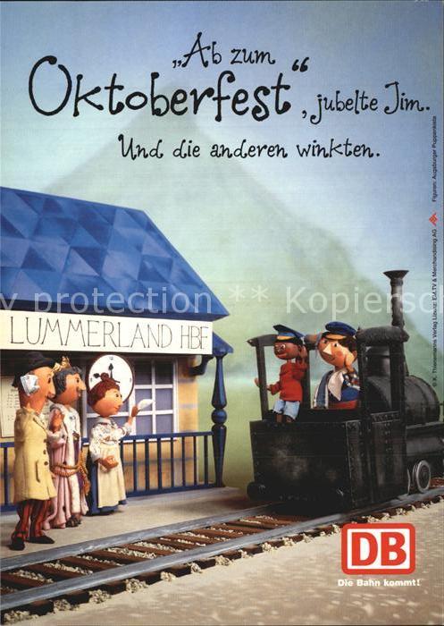 Werbung Reklame Deutsche Bahn Oktoberfest Lokomotive