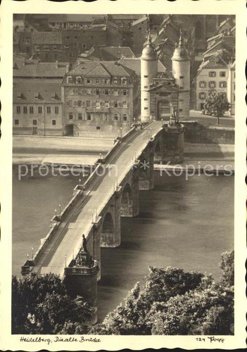 Foto Popp Nr. 124 Heidelberg Alte Brücke