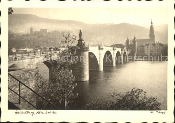 Foto Popp Nr. 42 Heidelberg Alte Brücke