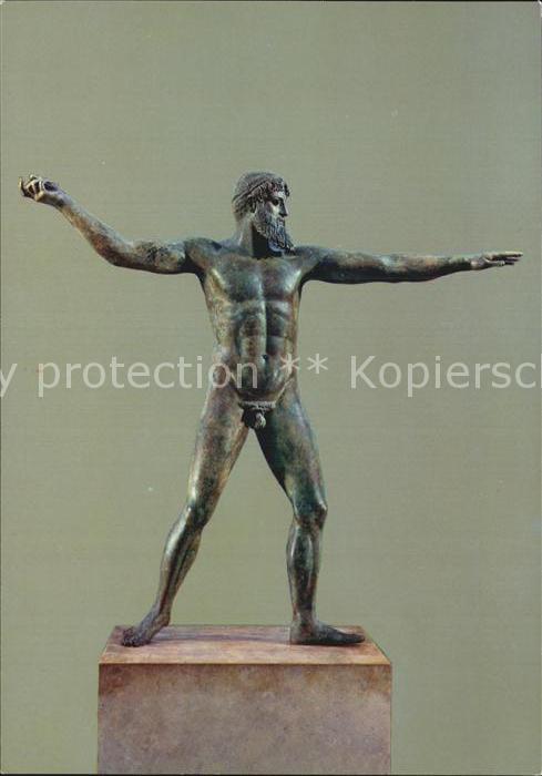 Skulpturen Bronzestandbild des Poseidon Athen Nati