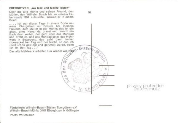Ebergoetzen wo Max und Moritz lebten Wilhelm Busch – Bild 2