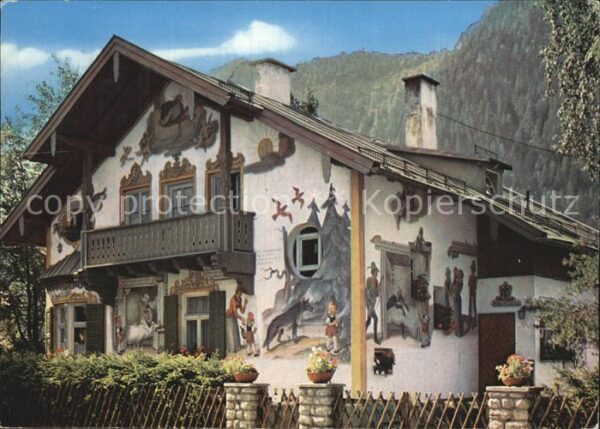 Oberammergau Rotkäppchen-Haus Freskenmalerei