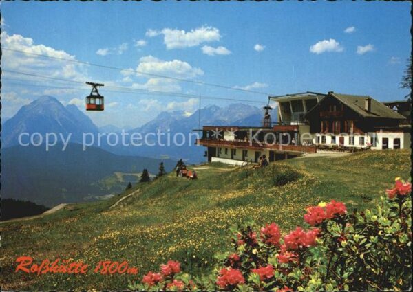 Rosshuette mit Hohe Munde und Zugspitze bei Seefel