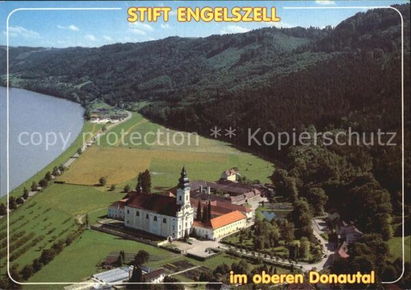 Engelhartszell Donau Oberoesterreich Fliegeraufnahme Stift Engelszell