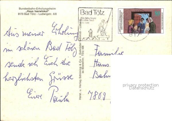 Bad Toelz Bundesbahn Erholungsheim haus Isarwinke – Bild 2