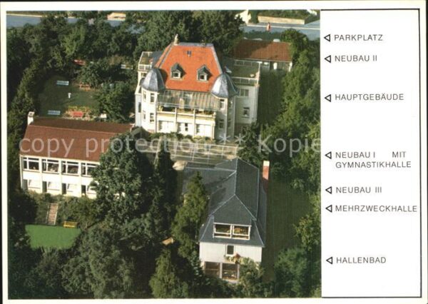 Sobernheim Bad Fliegeraufnahme Sanatorium Lehnert Schr