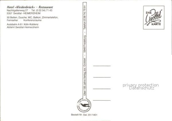 Heimerzheim Hotel Weidenbrück Restaurant Burg-Krieg – Bild 2