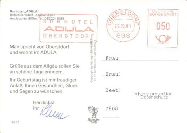 Oberstdorf Kurhotel Adula – Bild 2