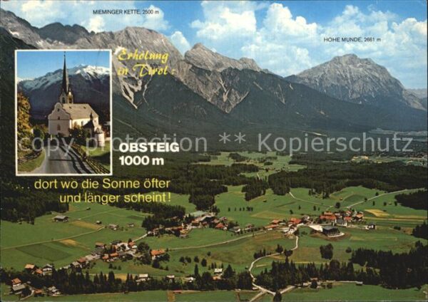 Obsteig Tirol Hohe Munde Fliegeraufnahme