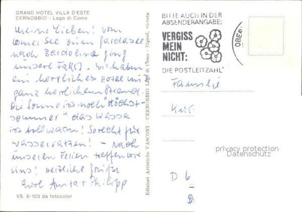 Cernobbio Lago di Como Grand-Hotel Villa d`Este – Bild 2