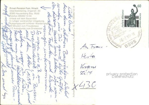 Hauzenberg Niederbayern Pension Fam. Hirsch – Bild 2