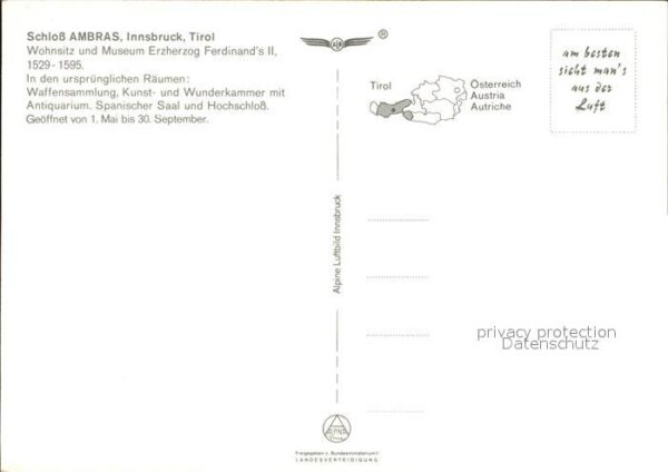 Innsbruck Fliegeraufnahme Schloss Ambras – Bild 2