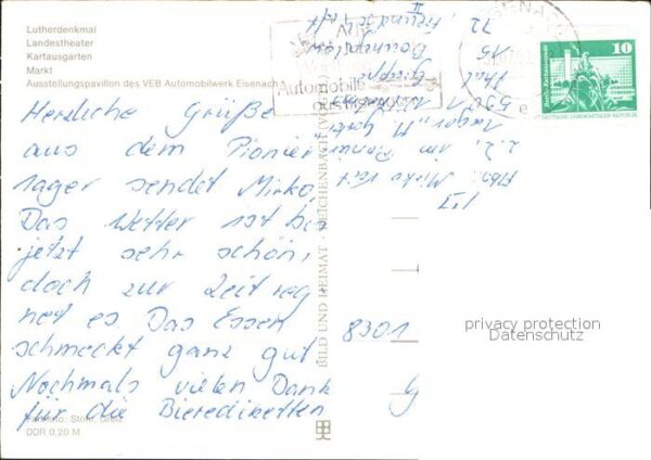Eisenach Thueringen Lutherdenkmal Landestheater Kartausgart – Bild 2