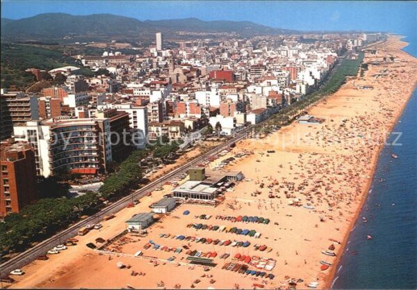 Calella Fliegeraufnahme Strand