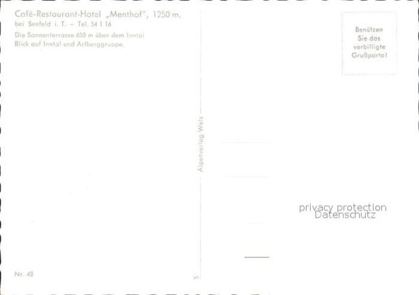 Seefeld Tirol Cafe Restaurant Hotel Menthof – Bild 2