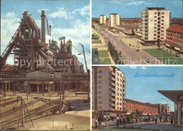 Eisenhuettenstadt Platz Fabrik Hochhäuser