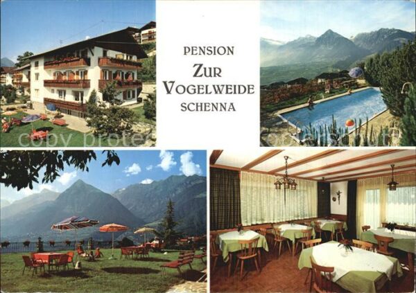Schenna Meran Pension zur Vogelwede Pool Gastraum