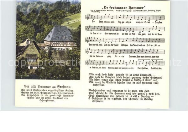 Frohnau Annaberg Liederkarte