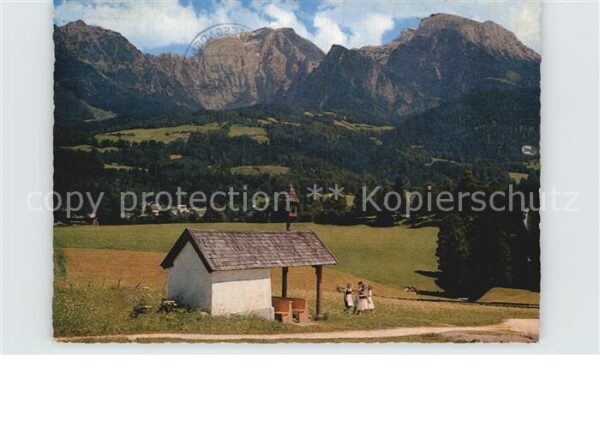 Schoenau Berchtesgaden Feldkapelle Kehlstein Hohem Göll und Br