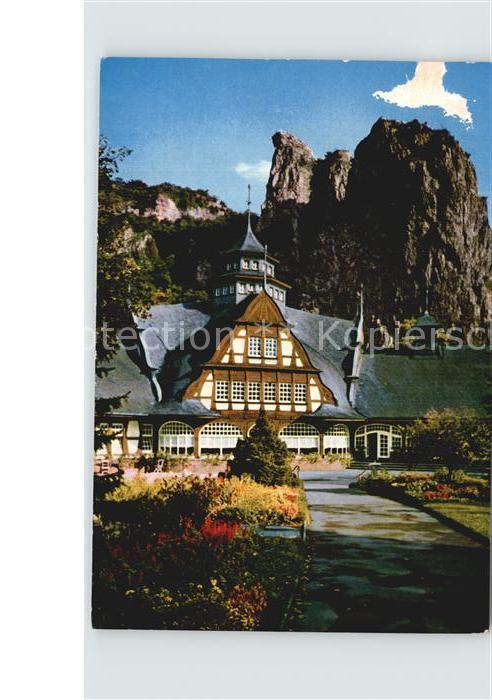 Bad Muenster Stein Ebernburg Bäderhaus mit Rheingrafenstein