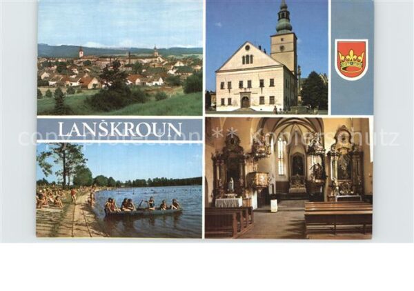 Lanskroun Teilansicht Kirche See Kircheninneres