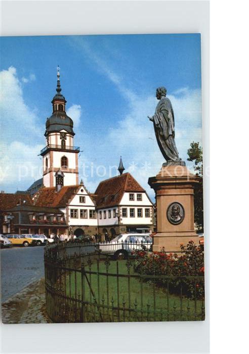 Erbach Odenwald Marktplatz Rathaus Stadtkirche Denkmal