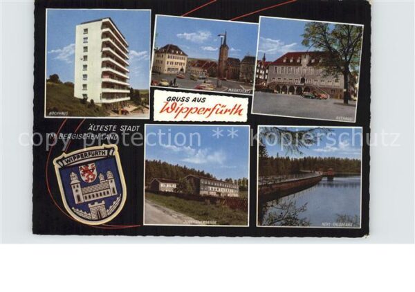 Wipperfuerth Marktplatz Rathaus Hochhaus Talsperre