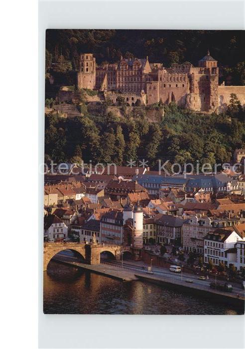 Heidelberg Neckar Blick vom Philosophenweg