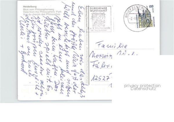 Heidelberg Neckar Blick vom Philosophenweg – Bild 2