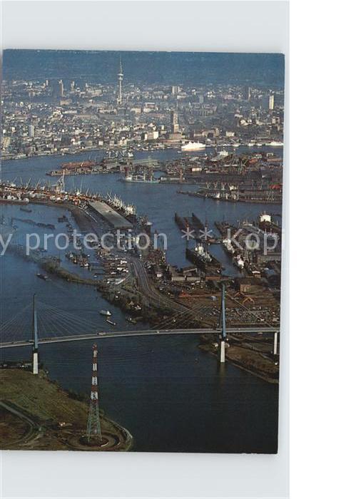 Hamburg Köhlbrandbrücke Fliegeraufnahme