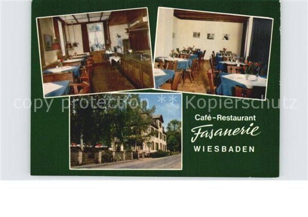 Wiesbaden Cafe Restaurant Fasanerie Gastraum Auss