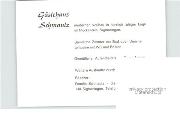 Sigmaringen Gästehaus Schmautz Speiseraum Doppelzim – Bild 2