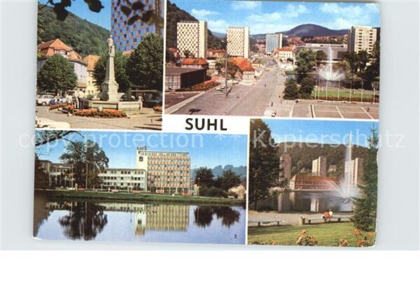 Suhl Thueringer Wald Karl Marx Platz Wilhelm Pieck Strasse H
