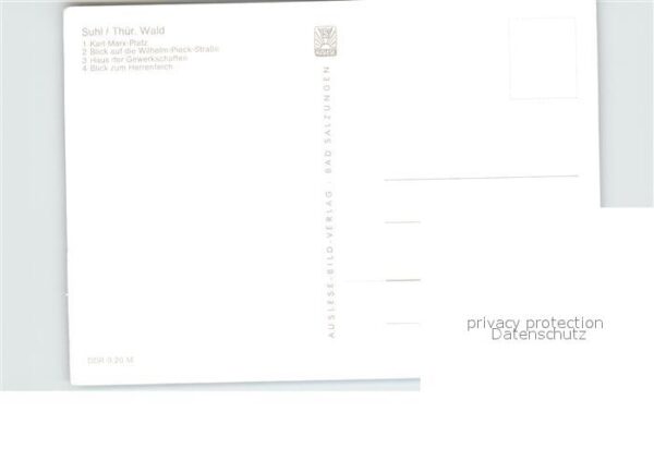 Suhl Thueringer Wald Karl Marx Platz Wilhelm Pieck Strasse H – Bild 2
