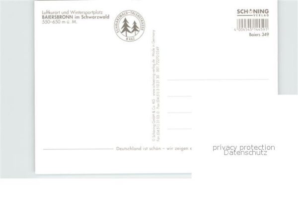 Baiersbronn Schwarzwald Dorfplatz Kirche Brunnen Riesenrutsche – Bild 2