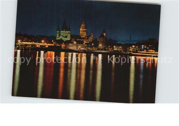 Mainz Rhein Rheinufer und Dom