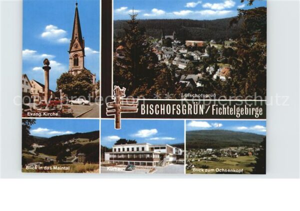 Bischofsgruen Evangelische Kirche Blick ins Maintal O