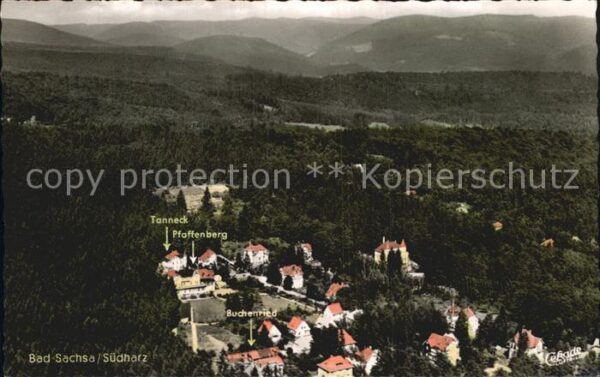 Bad Sachsa Harz Fliegeraufnahme mit Tanneck Pfaffenberg