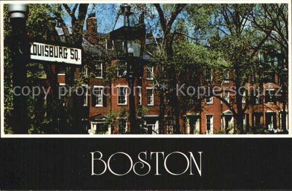 Boston Massachusetts Louisburg Square on historic Beacon Hil