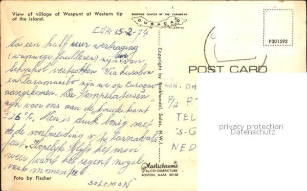 Curacao Niederlaendische Antillen Village of Wespunt at Western tip of th – Bild 2