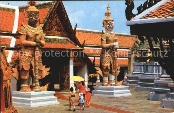 Bangkok Guards Guarding the Enterence of Wat Ph