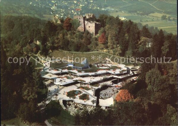 Badenweiler Kurhaus mit Burgruine Fliegeraufnahme