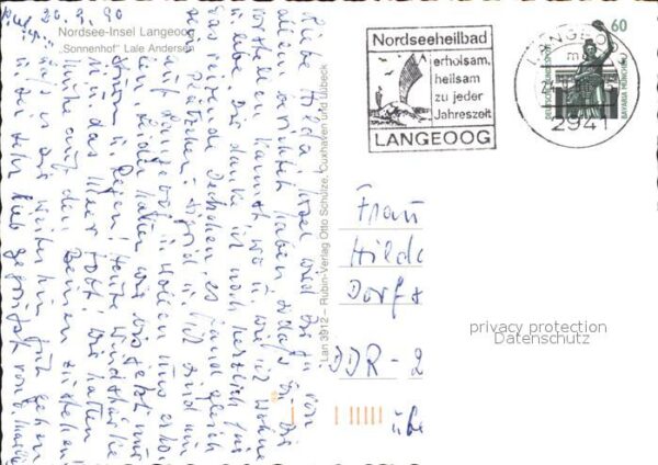 Langeoog Nordseebad Sonnenhof Lale Andersen – Bild 2