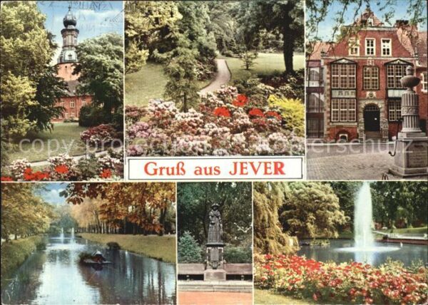 Jever Schloss Park Denkmal Kanal Weiher Fontä