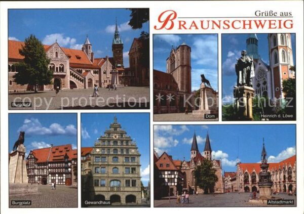 Braunschweig Burgplatz Dom Heinrich der Löwe Gewandh