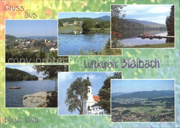 Blaibach Ortsblick Seepanorama Kirche Fliegerauf
