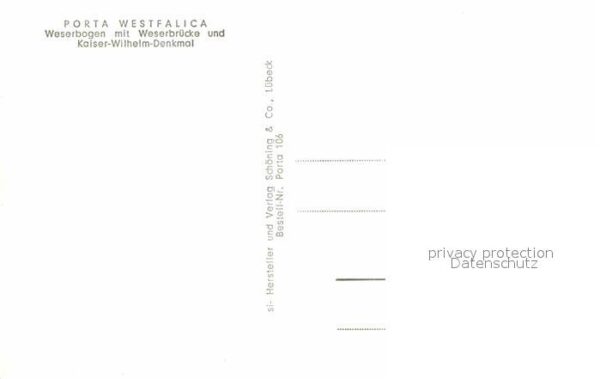 Porta Westfalica Weserbogen mit Weserbrücke und Kaiser W – Bild 2