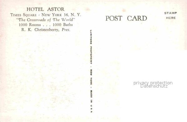 New York City Hotel Astor At The Crossroads of the Wo – Bild 2
